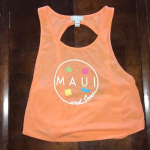 Maui & Sons Open Back Crop Top